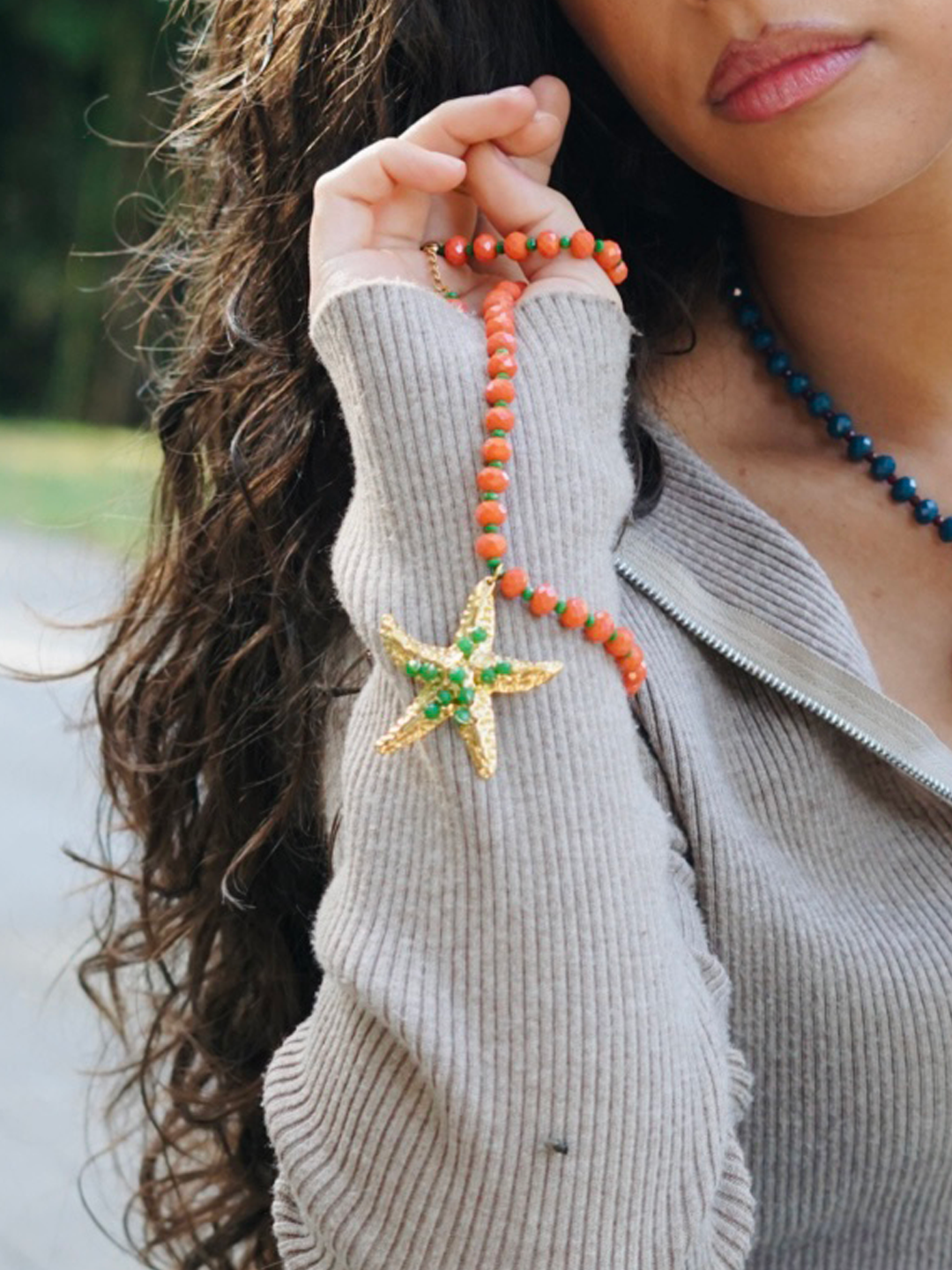 Ocean Stone Pearl Necklace