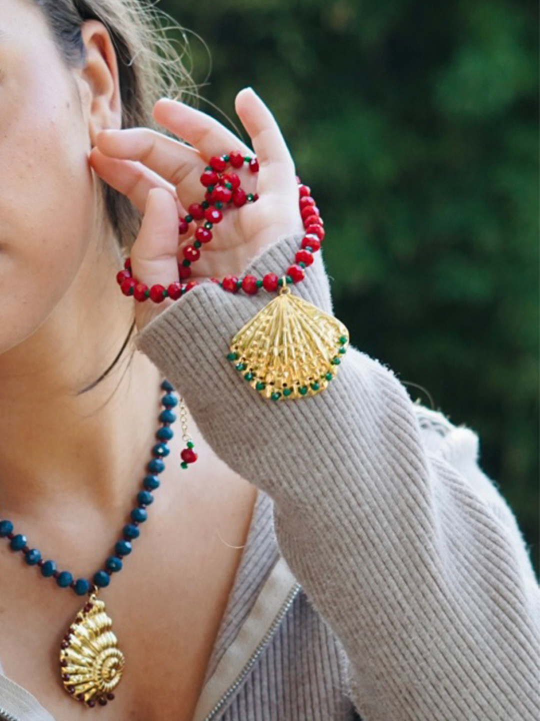 Ocean Stone Pearl Necklace