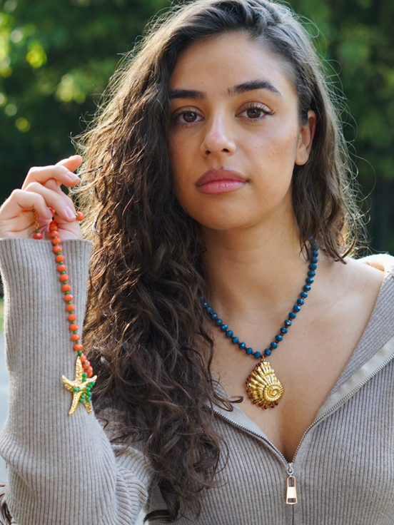 Ocean Stone Pearl Necklace